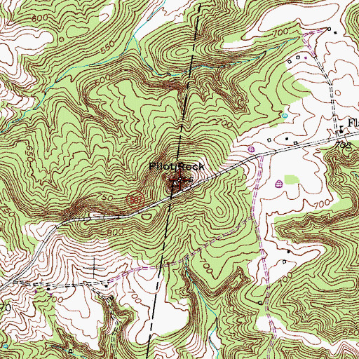Topographic Map of Pilot Rock, KY