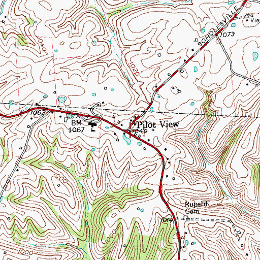 Topographic Map of Pilot View, KY