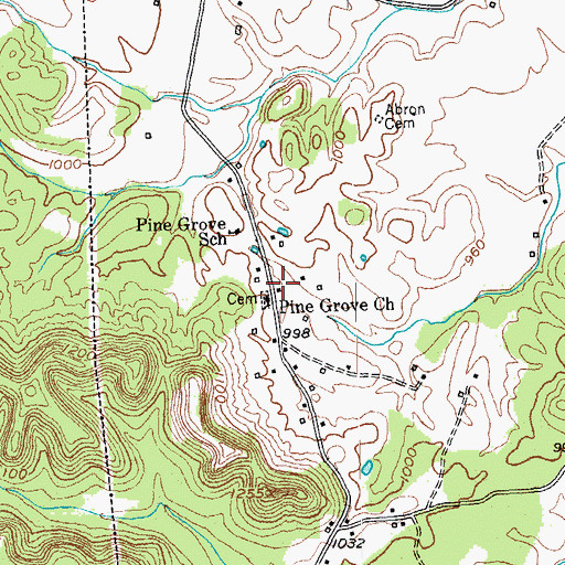Topographic Map of Pine Grove Church, KY
