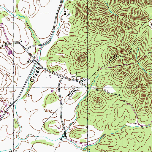 Topographic Map of Pine Grove School, KY