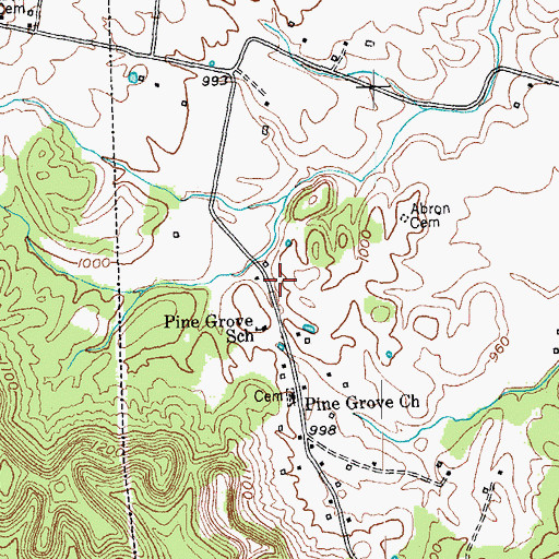 Topographic Map of Pine Grove School, KY