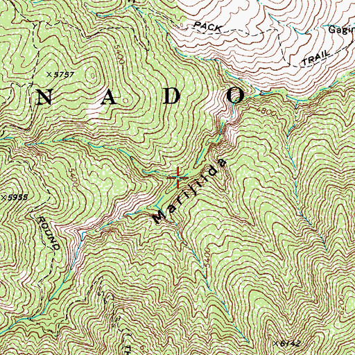 Topographic Map of Gibson Creek, AZ