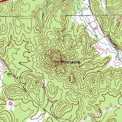 Topographic Map of Pinnacle, KY