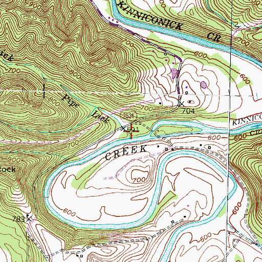 Topographic Map of Pipe Lick, KY
