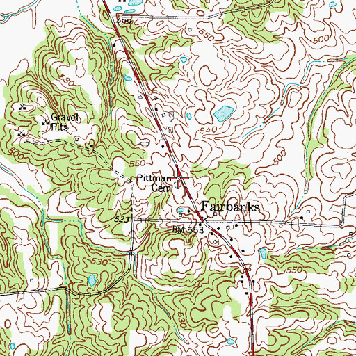 Topographic Map of Pittman Cemetery, KY