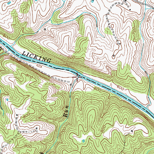 Topographic Map of Plank Run, KY