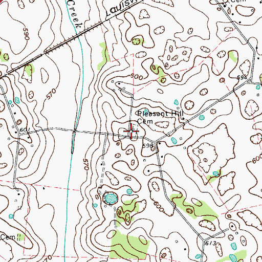 Topographic Map of Pleasant Hill Cemetery, KY