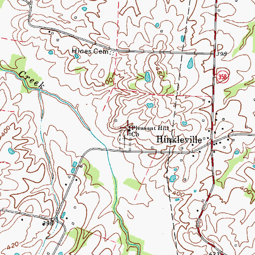 Topographic Map of Pleasant Hill Church, KY