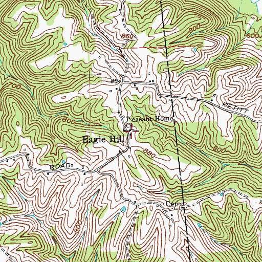 Topographic Map of Pleasant Home Church, KY