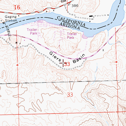 Topographic Map of Giers Basin, AZ