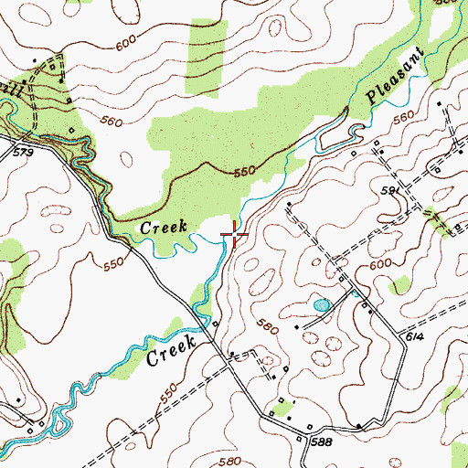 Topographic Map of Pleasant Run, KY