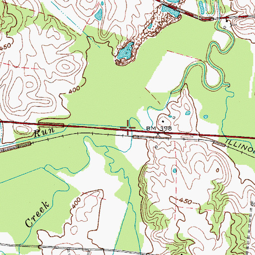 Topographic Map of Pleasant Run, KY