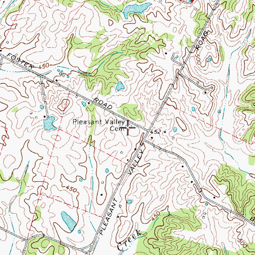 Topographic Map of Pleasant Valley Cemetery, KY