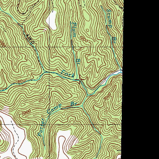 Topographic Map of Plum Branch, KY