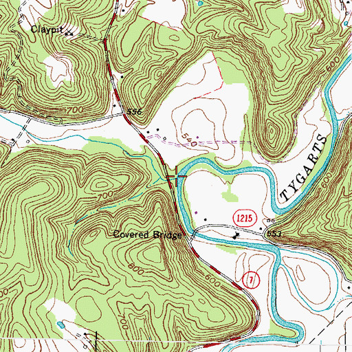 Topographic Map of Plum Fork, KY