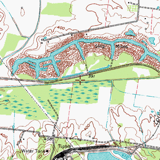 Topographic Map of Pogue Creek, KY