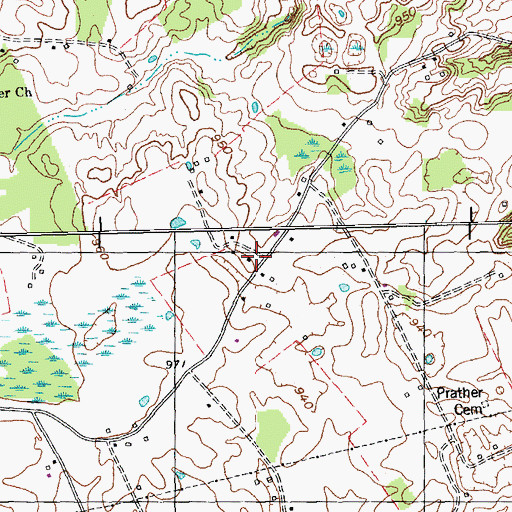 Topographic Map of Pole Bridge School, KY