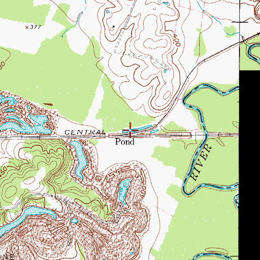 Topographic Map of Pond, KY
