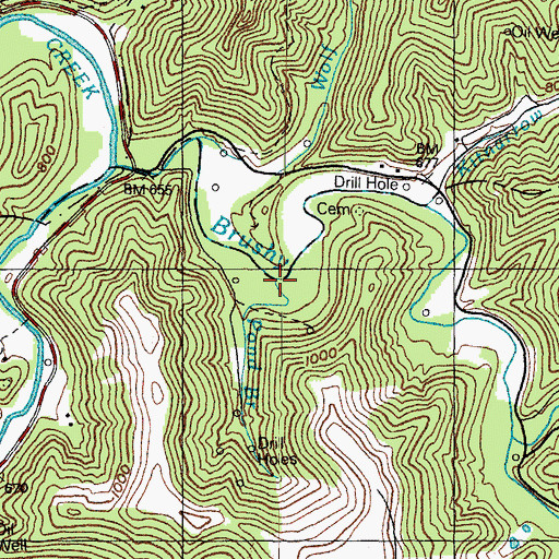 Topographic Map of Pond Branch, KY