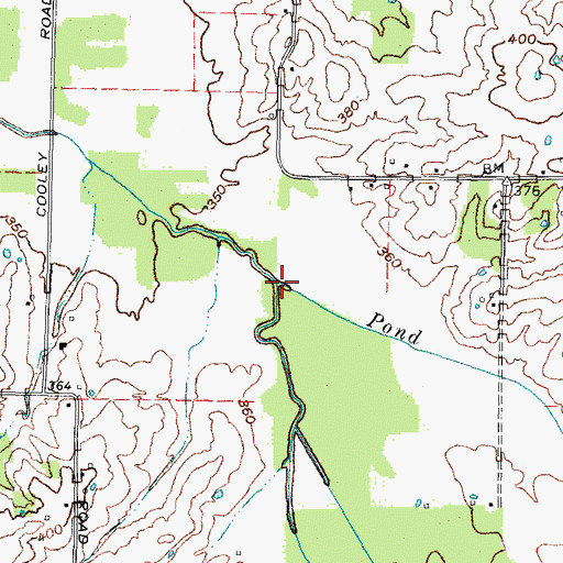 Topographic Map of Pond Branch, KY