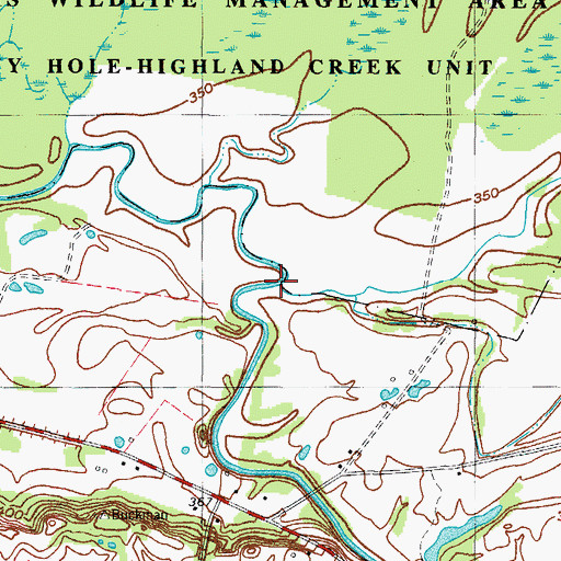 Topographic Map of Pond Creek, KY
