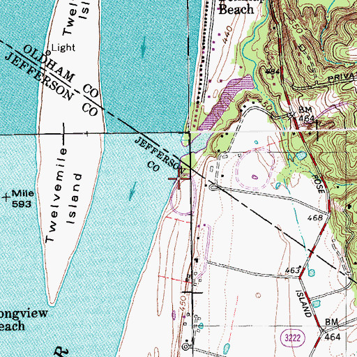 Topographic Map of Pond Creek, KY