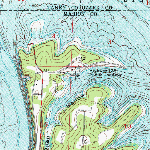 Topographic Map of Highway 125 Public Use Area, AR