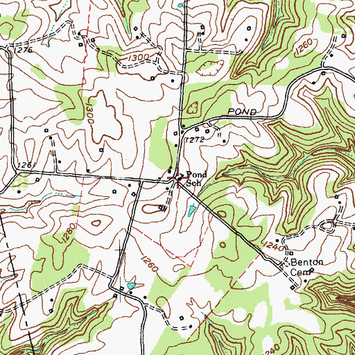 Topographic Map of Pond School, KY