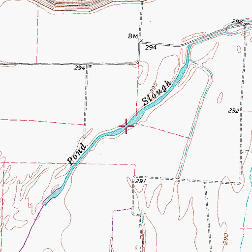 Topographic Map of Pond Slough, KY