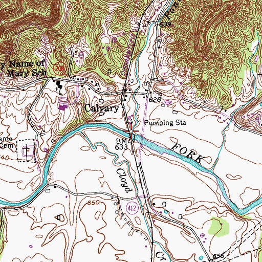 Topographic Map of Pontchartrain Creek, KY