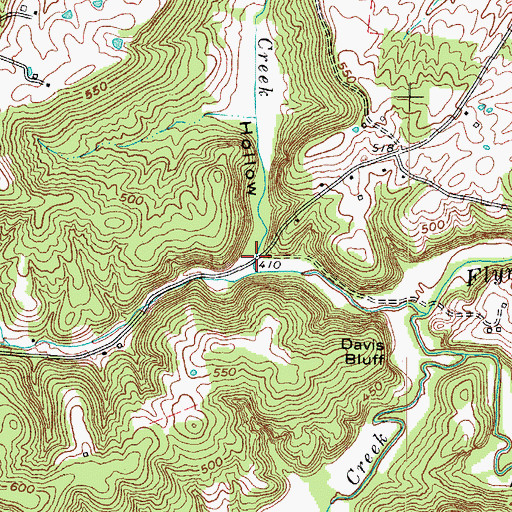 Topographic Map of Pooch Hollow, KY