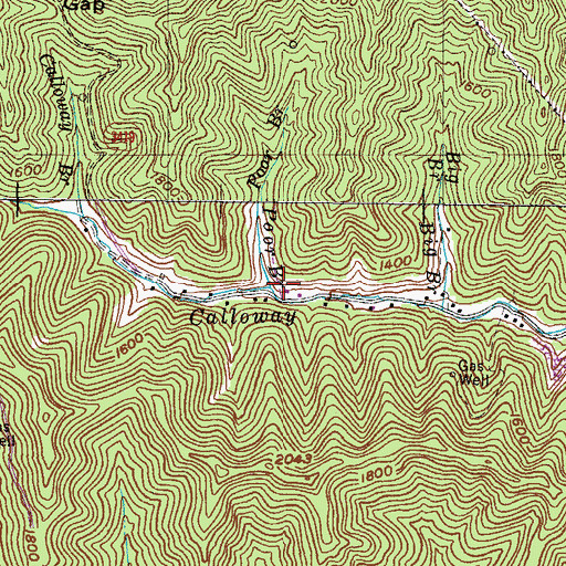 Topographic Map of Poor Branch, KY