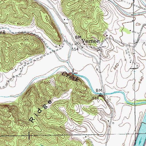 Topographic Map of Poore Branch, KY