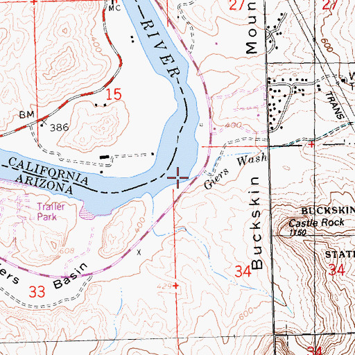 Topographic Map of Giers Wash, AZ