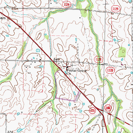 Topographic Map of Poplar Grove Church, KY