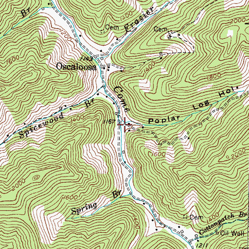 Topographic Map of Poplar Log Hollow, KY