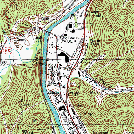 Topographic Map of Porter Cemetery, KY