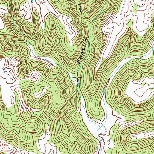Topographic Map of Possum Hollow, KY