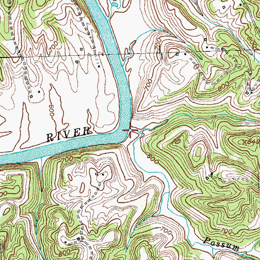 Topographic Map of Possum Run, KY