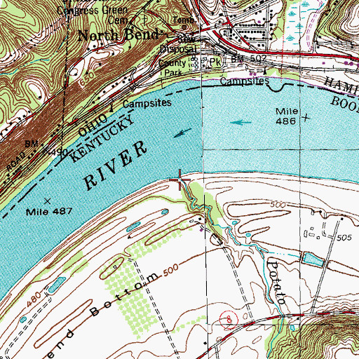 Topographic Map of Potato Creek, KY