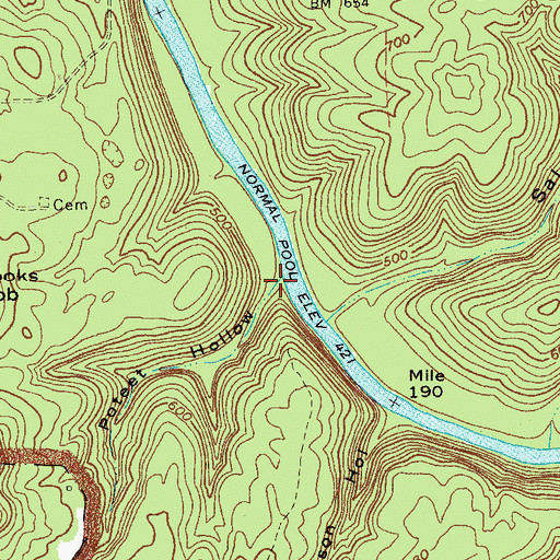 Topographic Map of Poteet Hollow, KY