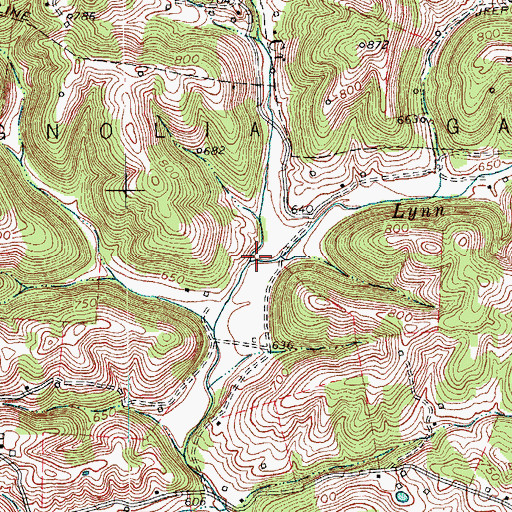 Topographic Map of Pottinger Creek, KY
