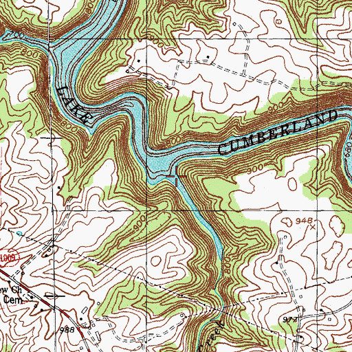 Topographic Map of Potts Creek, KY