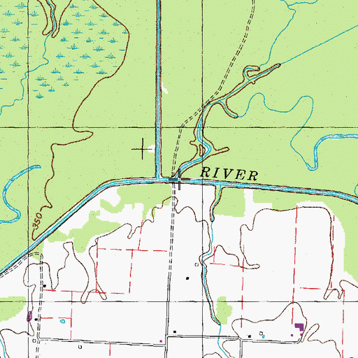 Topographic Map of Powell Creek, TN