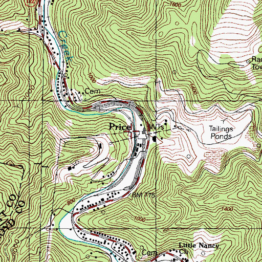 Topographic Map of Price, KY