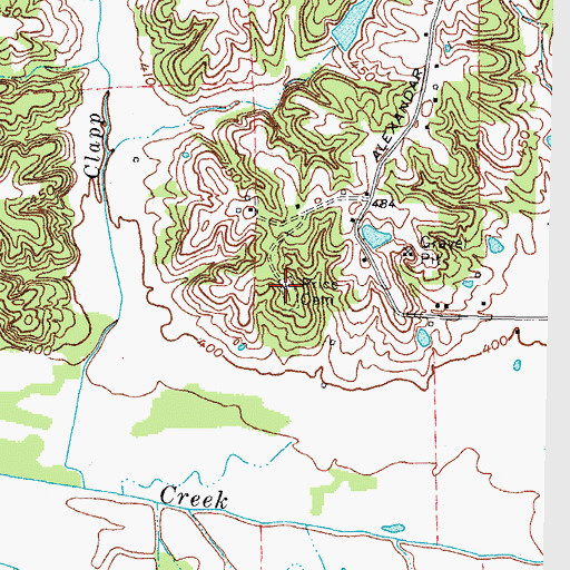 Topographic Map of Price Cemetery, KY