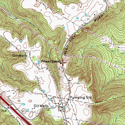 Topographic Map of Prices Chapel, KY