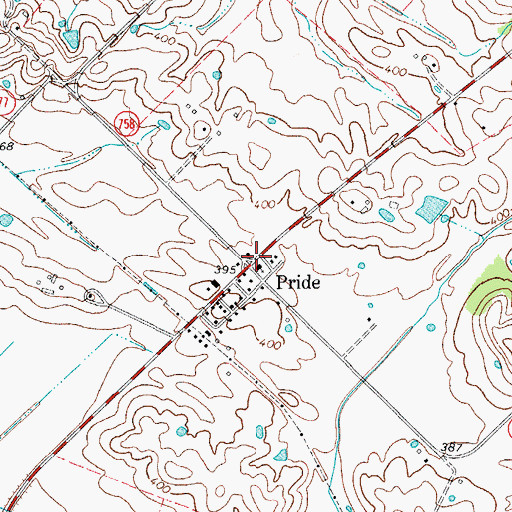 Topographic Map of Pride, KY