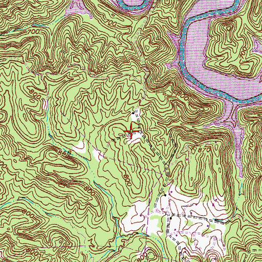 Topographic Map of Prince Cemetery, KY