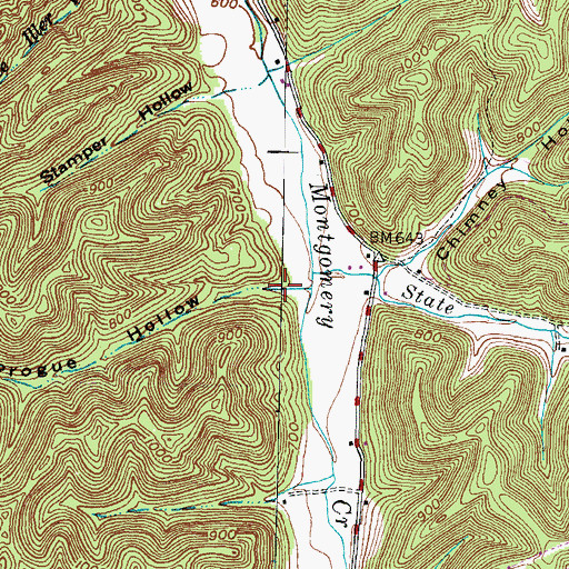 Topographic Map of Progue Hollow, KY